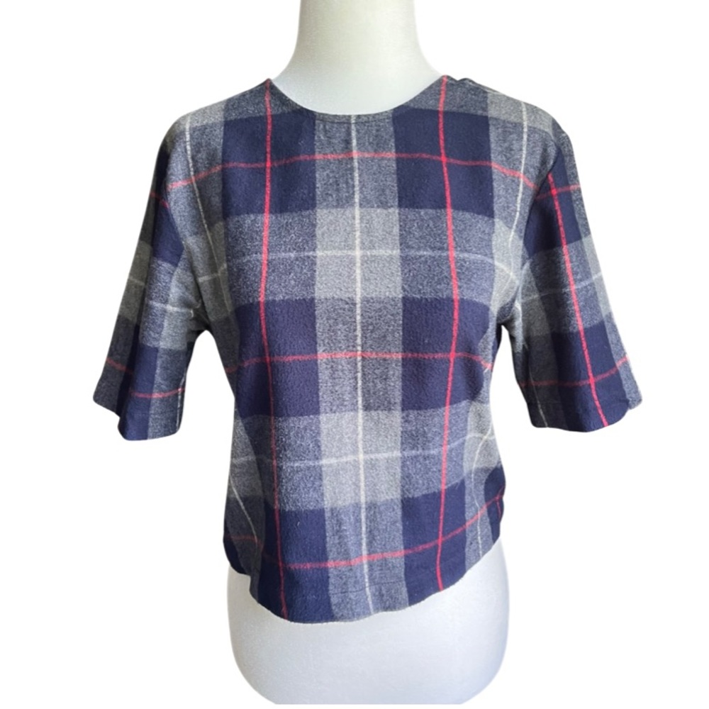 Rag & Bone cropped plaid top (XS)